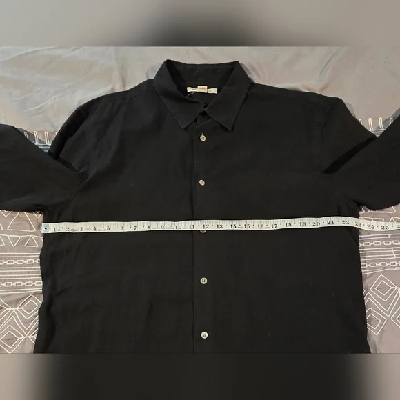 John Varvatos Men's Black Button Down Shirt Size XL - Picture 4 of 5